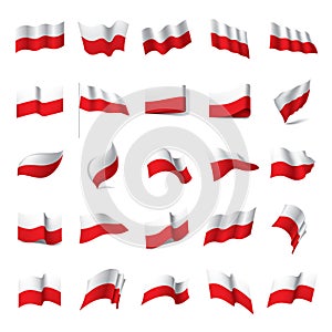 Poland flag, vector illustration