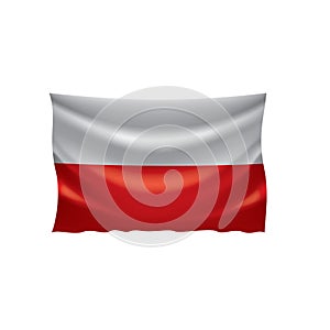 Poland flag, vector illustration