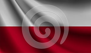 Poland flag waving. background for patriotic and national design. illustration