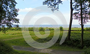 Poland, Gdansk, Westerplatte, view of the beach and the waters of the Gulf of Gdansk