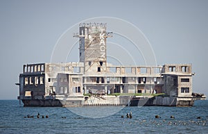 Poland, Gdynia. Old Luftwaffe factories for the production of aerial torpedoes. Baltic sea photo