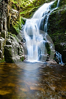 Poland. The Karkonosze National Park (biosphere reserve) - Kamienczyk waterfall