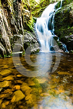 Poland. The Karkonosze National Park (biosphere reserve) - Kamienczyk waterfall