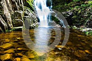 Poland. The Karkonosze National Park (biosphere reserve) - Kamienczyk waterfall