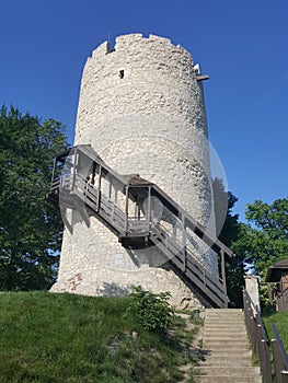 Poland, Kazimierz Dolny - the castle tower.