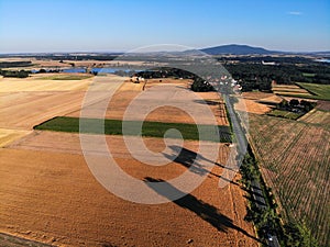 Poland landscape with Sleza mountain