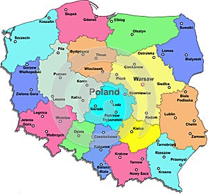 Poland map photo