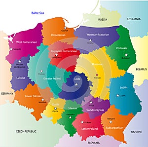 Poland map photo