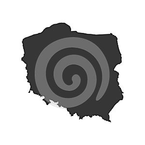 Poland map silhouette
