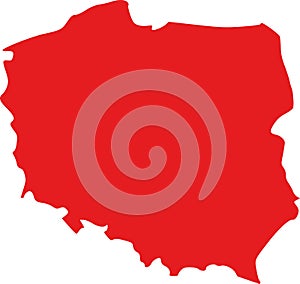 Poland map vector photo