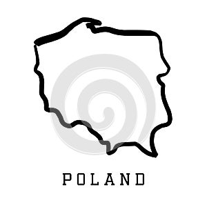 Poland outline map