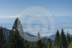 Poland, Panoramic Viev of Tatra Mountains