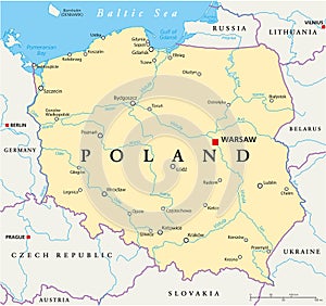 Poland Political Map photo