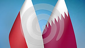 Poland and Qatar two flags