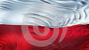 POLAND Realistic Waving Flag Background