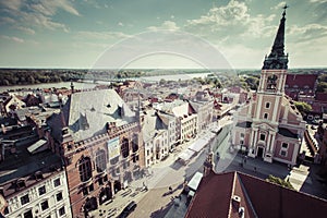 Poland - Torun, city divided by Vistula river between Pomerania photo