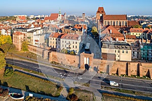 Poland. Torun old city. Aerial view