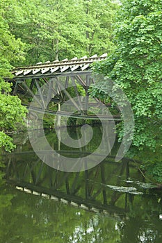 Poland, Wielkopolskie Province, Jastrowie, blasted bridge