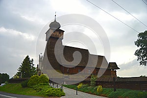 Poland, Wisla Mala, catolic temple, wooden church, tourism,