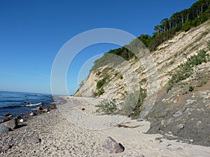 Poland, Wolin island - sandy cliff. photo