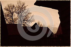 Historic wooden huts in Chocholow photo