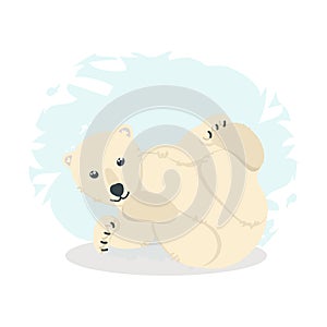 Polar baby bear vector clip art eps