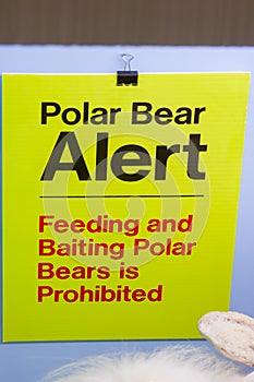 Polar Bear alert sign