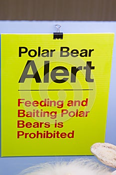 Polar Bear alert sign photo