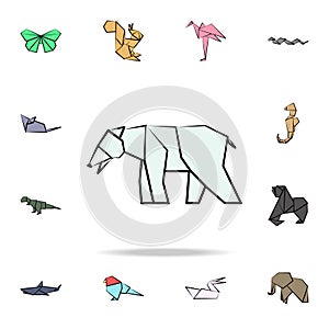 polar bear colored origami icon. Detailed set of origami animal in hand drawn style icons. Premium graphic design. One of the