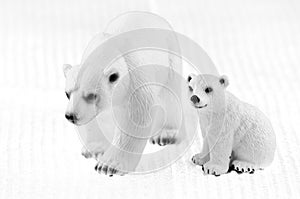 Polar bear family toys