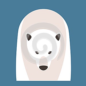 Polar bear head vector illustration