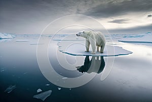 polar bear on the ice floe