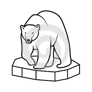 Polar bear on an ice floe