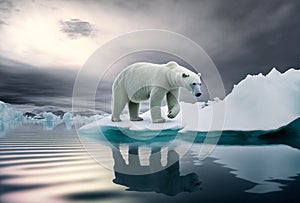 polar bear on the ice floe