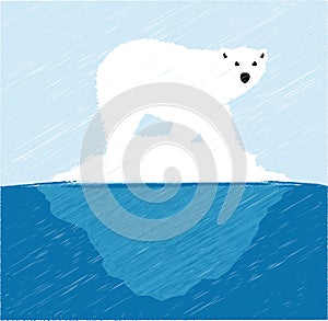 Polar bear on iceberg