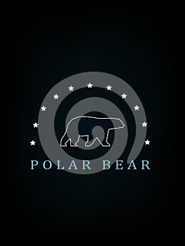 Polar bear logo on a white background