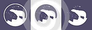 Polar Bear, Polaris, North Star Arctic logo vector icon