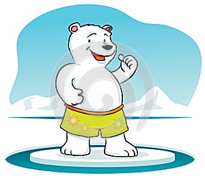 Polar Bear with thumb up