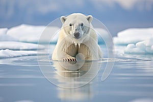 Polar bear Ursus maritimus on the pack ice, north of Svalbard Arctic Norway, A Polar bear Ursus maritimus on the pack ice, north