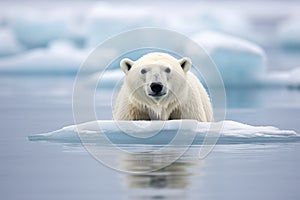 Polar bear Ursus maritimus on the pack ice, north of Svalbard Arctic Norway, A Polar bear Ursus maritimus on the pack ice, north