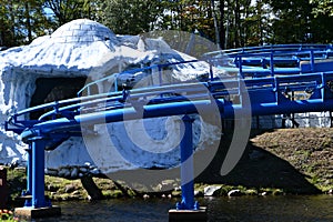 Polar Coaster ride at Story Land amusement park in Glen, New Hampshire