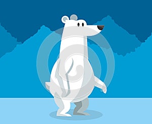 polar habitat related icons image