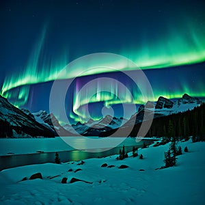 polar lights, ai-generatet