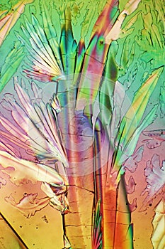 Polarized Light makes Crystals gleam