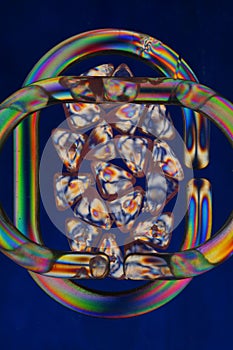 Polarized light rings abstract