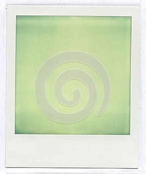 Polaroid Image, Light Green.