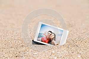 Polaroid Instant Photo Of Young Couple