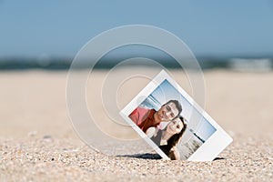 Polaroid Instant Photo Of Young Couple