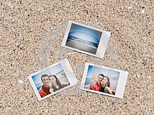 Polaroid Instant Photos Of Young Couple