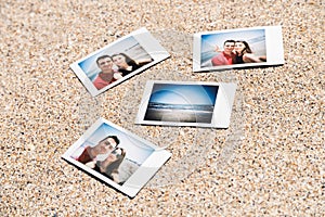 Polaroid Instant Photos Of Young Couple